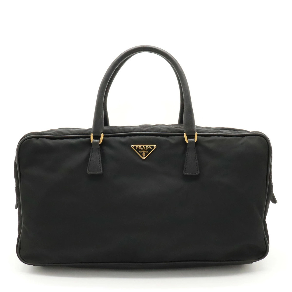 Prada Handbag Boston Bag Leather NERO Black